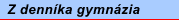 Z denníka gymnázia